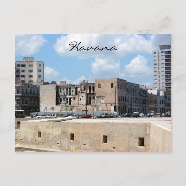 Postal vista malecon habana (Anverso)