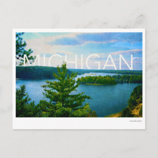 Postal vista michigan del río au sable
