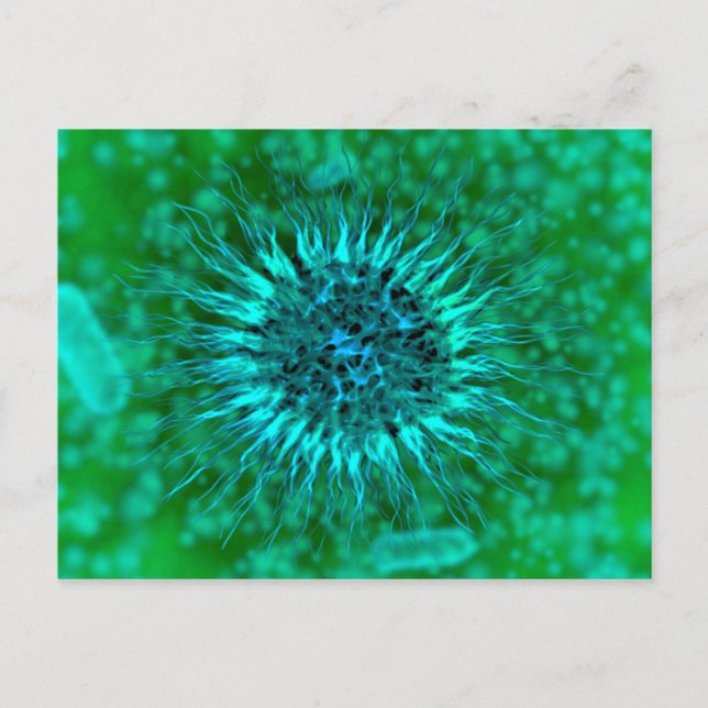 Postal Vista Microscópica De Dendrimers 3 (Anverso)