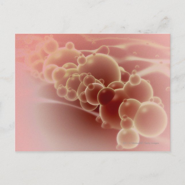 Postal Vista microscópica de microesferas de látex (Anverso)