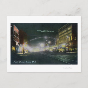 Postal Vista nocturna de la Avenida del Pacífico