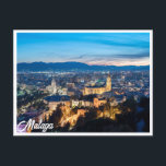 Postal Vista nocturna de la Catedral de Málaga en Málaga,<br><div class="desc">Vista nocturna de la Catedral de Málaga. Espectacular vista nocturna de Málaga,  España</div>