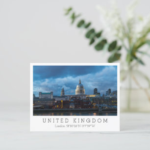 Postal Vista nocturna de la Catedral de San Pablo. Londre