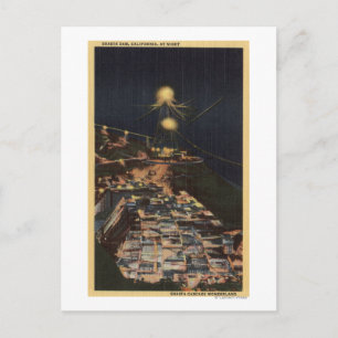 Postal Vista nocturna de la represa Shasta