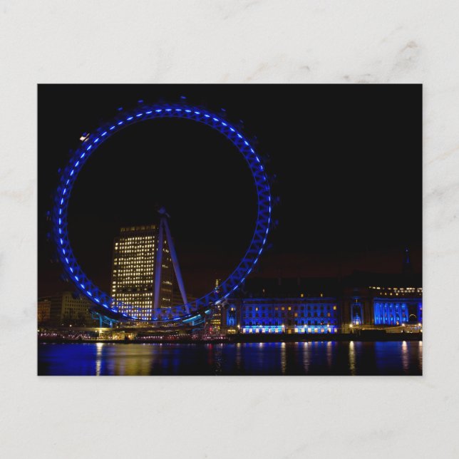 Postal Vista nocturna de London Eye (Anverso)