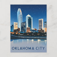 Vista nocturna de Oklahoma City