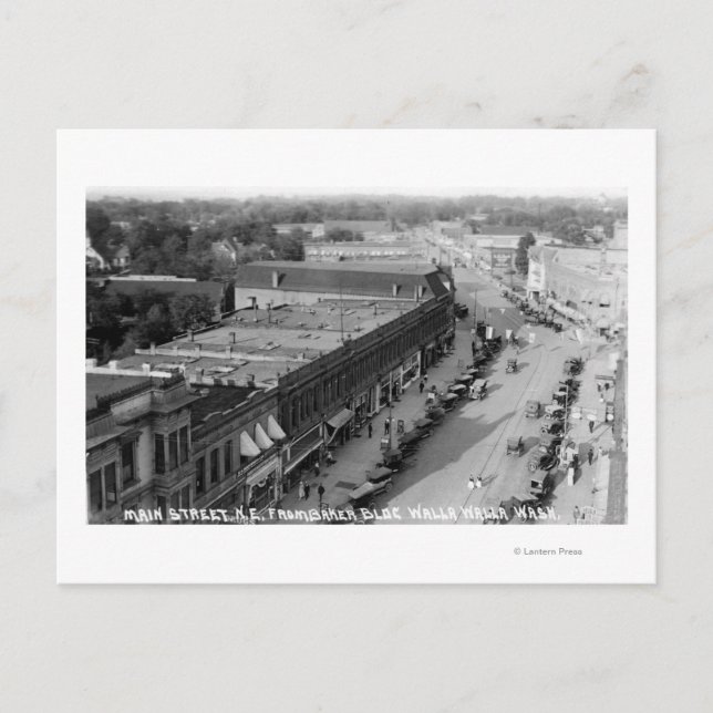 Postal Vista noreste de la calle principal desde Baker Bl (Anverso)