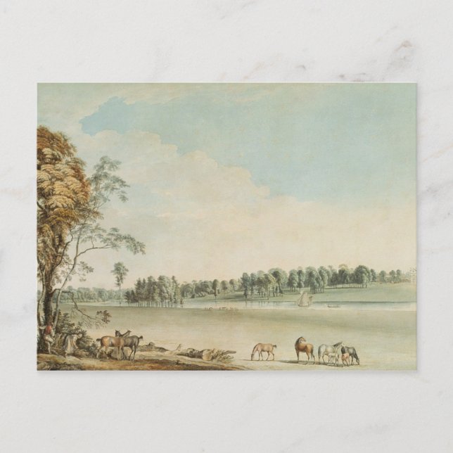 Postal Vista noroeste de Wakefield Lodge en Whittlebury (Anverso)