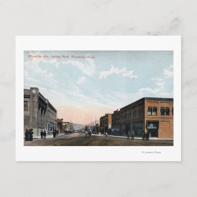 Postal Vista norte desde la avenida Wenatchee (Anverso)