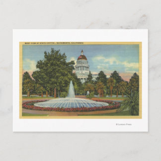 Postal Vista occidental del Capitolio estatal