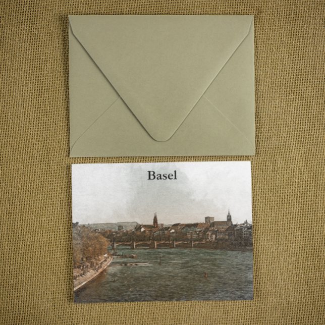 Postal Vista panorámica de Basilea , Suiza Europa City (basel switzerland vintage postcard)