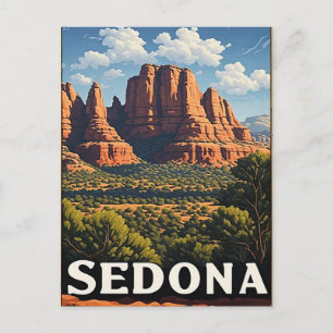 Postal Vista panorámica de Cathedral Rock Sedona Arizona