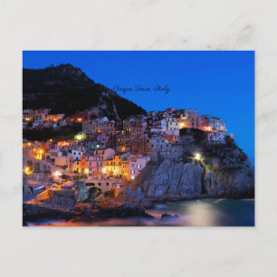 Postal Vista panorámica de Cinque Terre, Italia