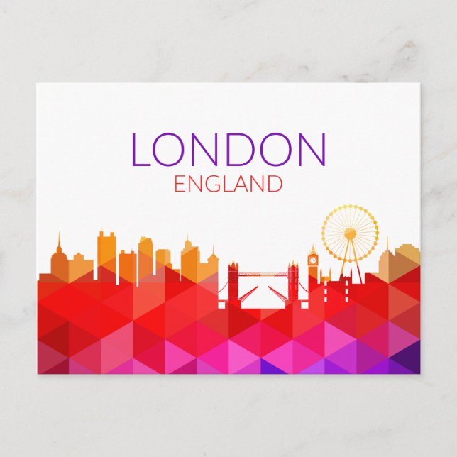 Postal Vista panorámica de ciudad | Londres, Inglaterra (Anverso)