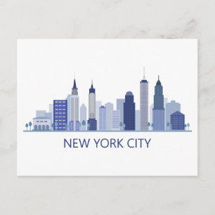 Postal Vista panorámica de ciudad Nueva York