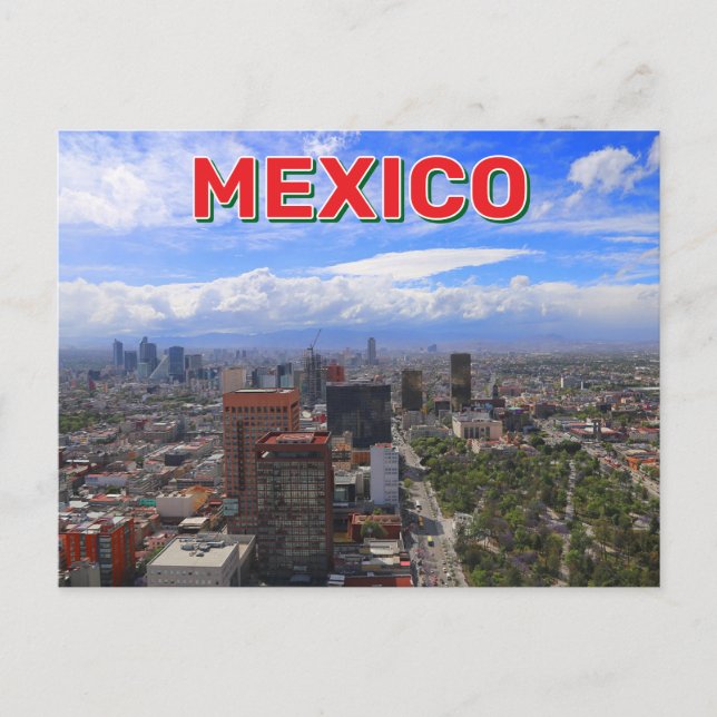 Postal Vista Panorámica De La Ciudad De México (Anverso)