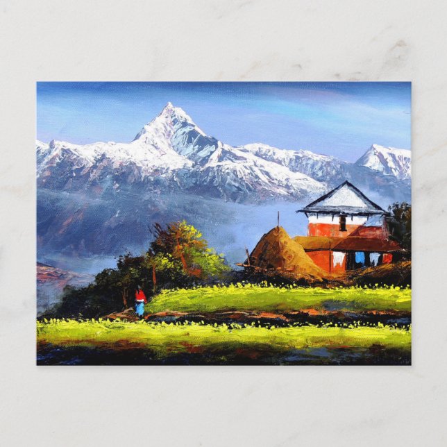 Postal Vista Panorámica De La Hermosa Montaña Del Everest (Anverso)