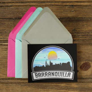 Postal Vista panorámica de la línea aérea de Barranquilla