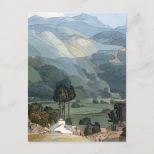 Postal Vista panorámica de la montaña en el arte de Amble