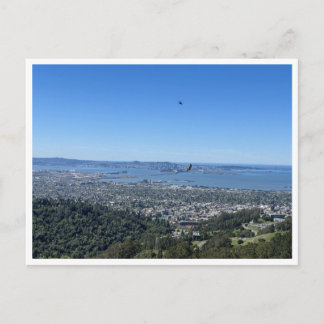Postal Vista panorámica de la silueta de San Francisco