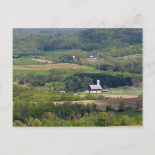 Postal Vista panorámica de las tierras de cultivo al sur 
