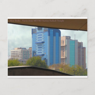 Postal Vista panorámica de Nueva Delhi desde la estación 