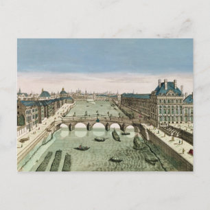 Postal Vista panorámica de París desde el puente real