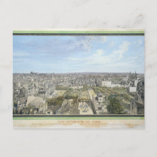 Postal Vista panorámica de París hacia el norte, 1786