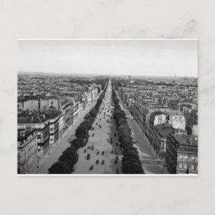 Postal Vista panorámica de París vintage c1905