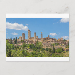 Postal Vista panorámica de San Gimignano Toscana Italia