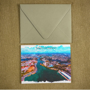 Postal Vista panorámica de Santo Domingo República Domini