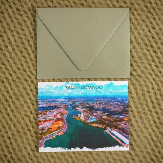 Postal Vista panorámica de Santo Domingo República Domini (santo domingo postcard)