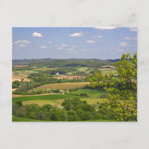 Postal Vista panorámica de tierras de cultivo al sur de A
