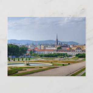 Postal Vista Panorámica De Viena Austria Desde Belvedere