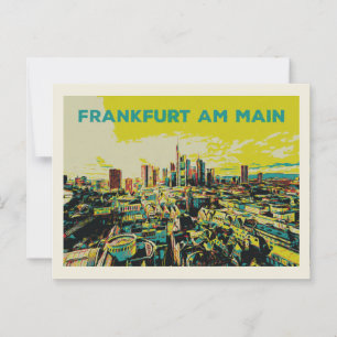 Postal Vista panorámica del Ilustracion de Frankfurt