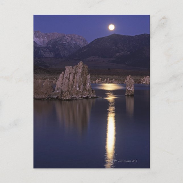 Postal Vista panorámica del Lago Mono a las afueras de Yo (Anverso)