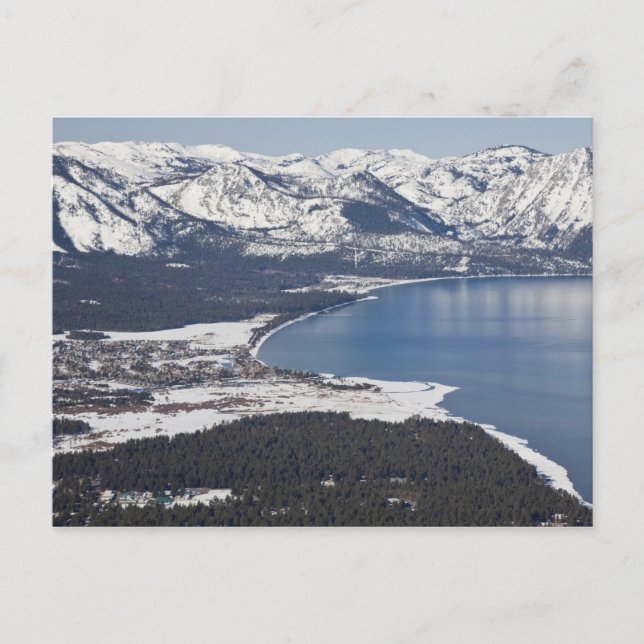 Postal Vista panorámica del lago Tahoe, EE.UU. (Anverso)