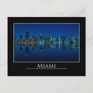 Postal Vista panorámica nocturna de Miami - Postcard