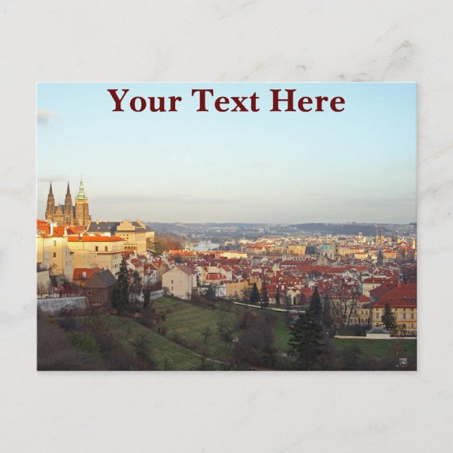 Postal Vista personalizada de Praga (Anverso)