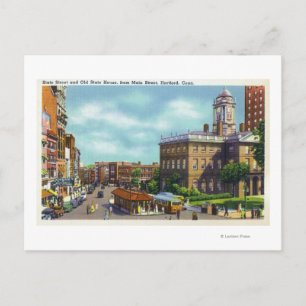 Postal Vista principal de la calle estatal y el estado an