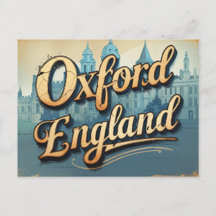 Postal Vista Retro Clásica de Oxford