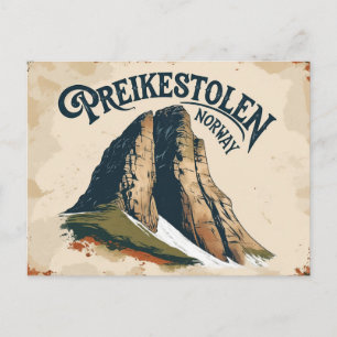 Postal Vista retro preikestolen