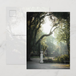 Postal Vista romántica del parque académico, Roma