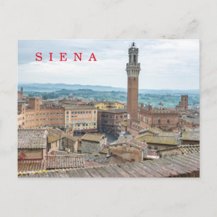Postal vista Siena Piazza del Campo