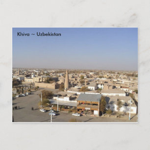 Postal Vista sobre Khiva, Uzbekistán
