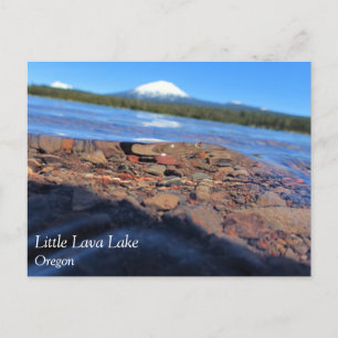 Postal Vista submarina del lago Little Lava, Oregon Postc