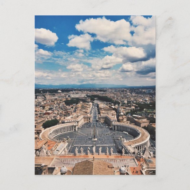 Postal Vista superior de Ciudad del Vaticano (Anverso)
