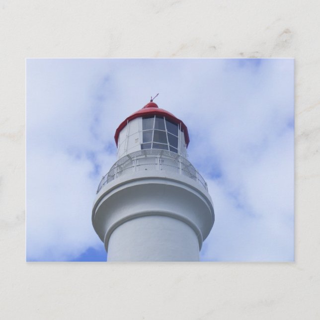 Postal Vista superior, Faro Split Point. (Anverso)
