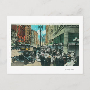 Postal Vista sur de Broadway desde la calle 6