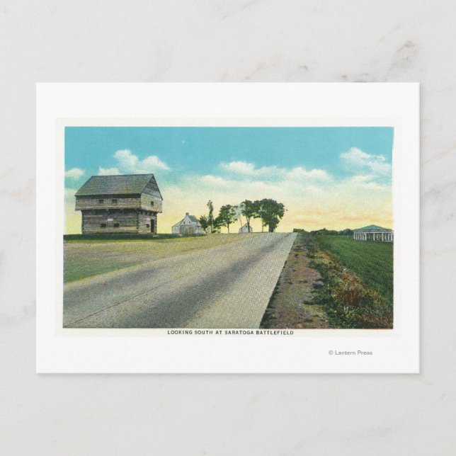 Postal Vista sur de Saratoga Battlefield (Anverso)